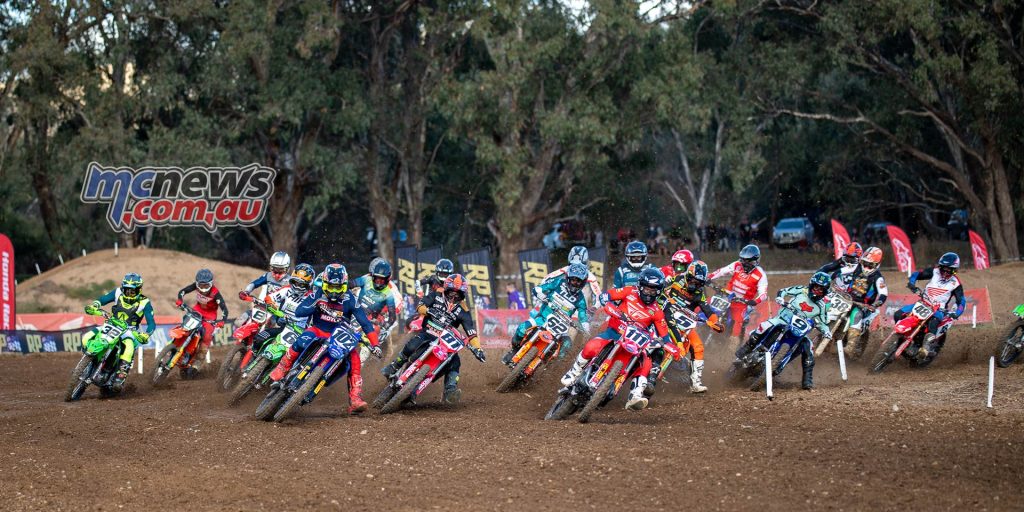 Penrite ProMX Championship - Leg one of the second moto at Wodonga gets underway