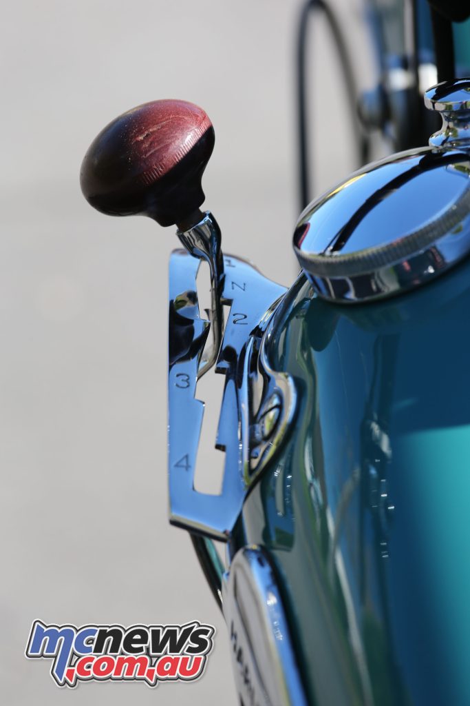 The hand shift lever is found on the left on this 1941 EL61