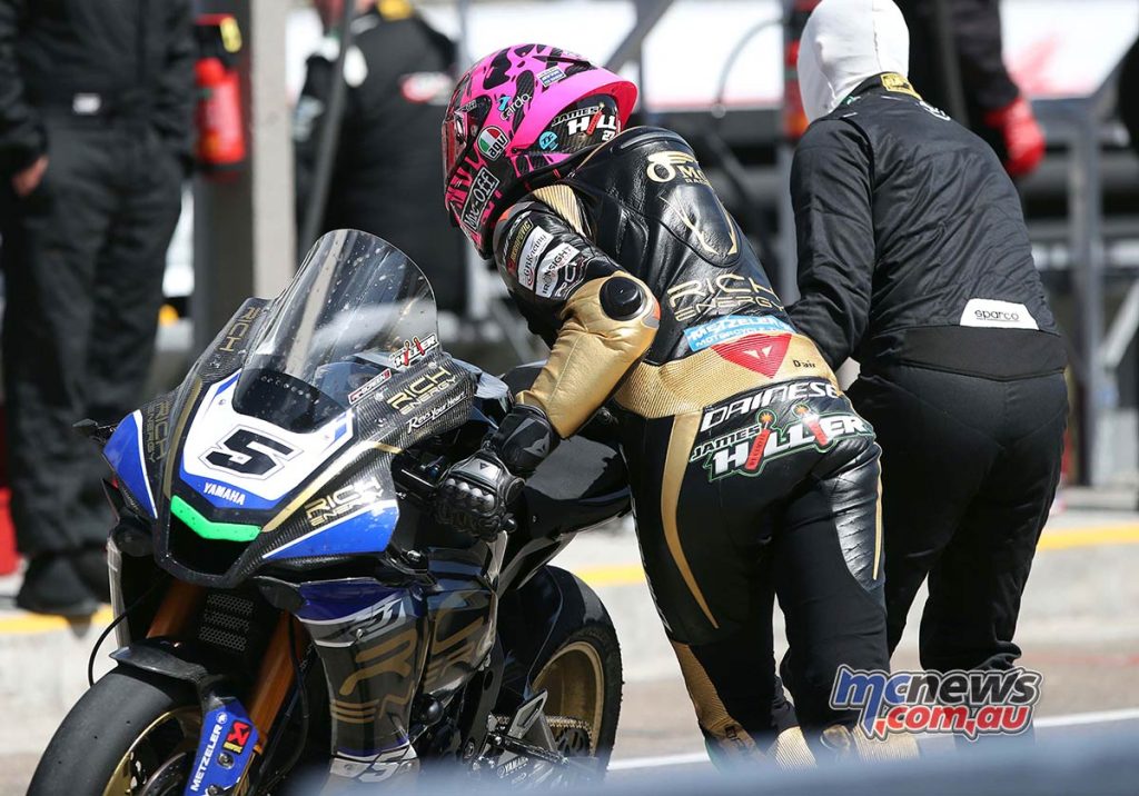 Hillier missed his pit bay