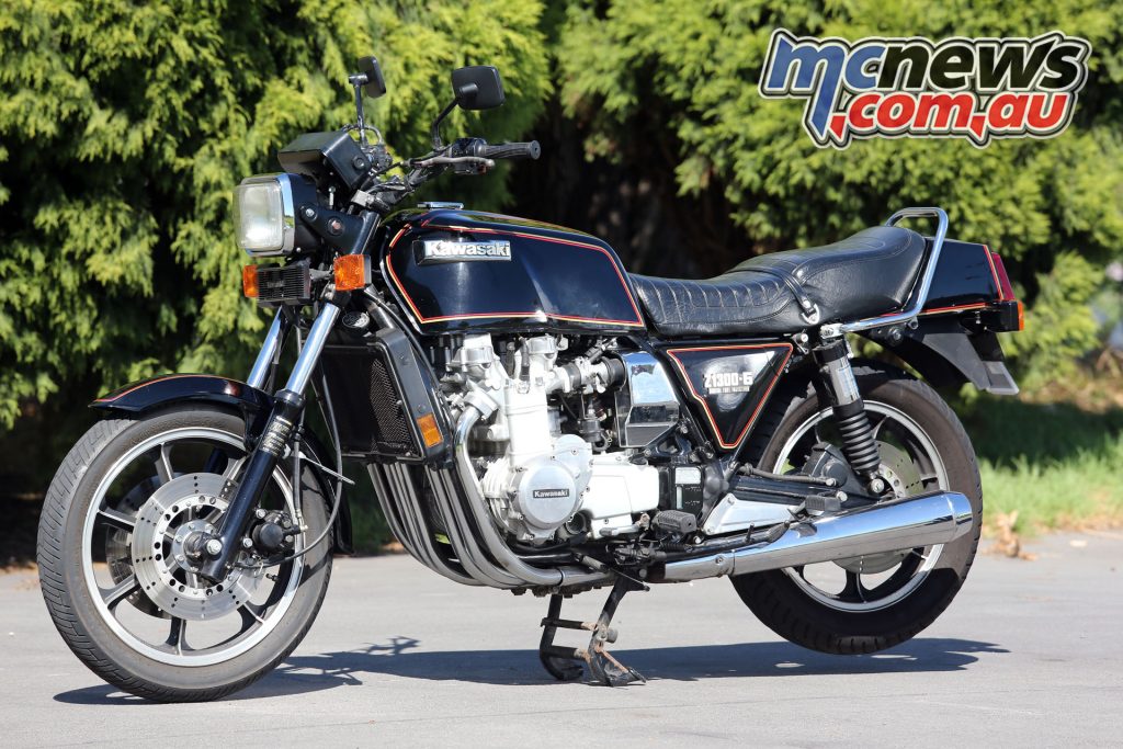 The Kawasaki Z1300 represents an earlier era, if a theme that Kawasaki follow to this day with the H2R