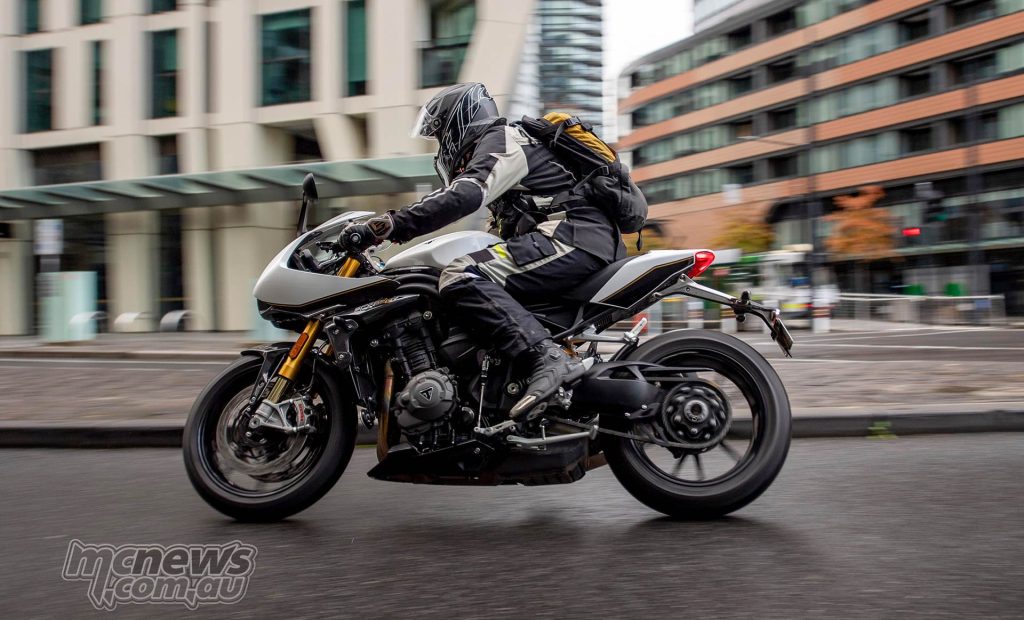 'Pegs have also been more aggressively placed, higher and further back for the Speed Triple 1200 RR