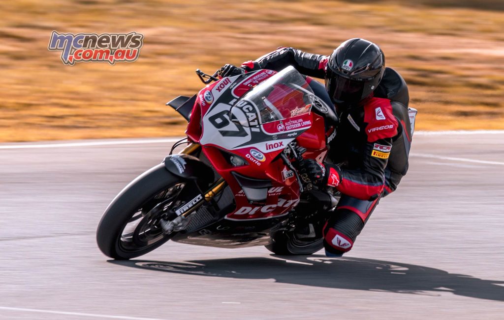 Broc Pearson on Bryan Staring's DesmoSport Ducati V4 R
