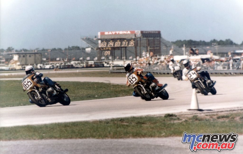 A trio of R 90 S bikes dominated the 1976 Daytona Superbike race