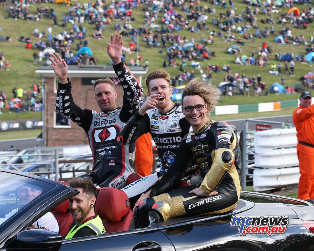 Danny Buchan (centre) with Bradley Ray (closest) and Tommy Bridewell