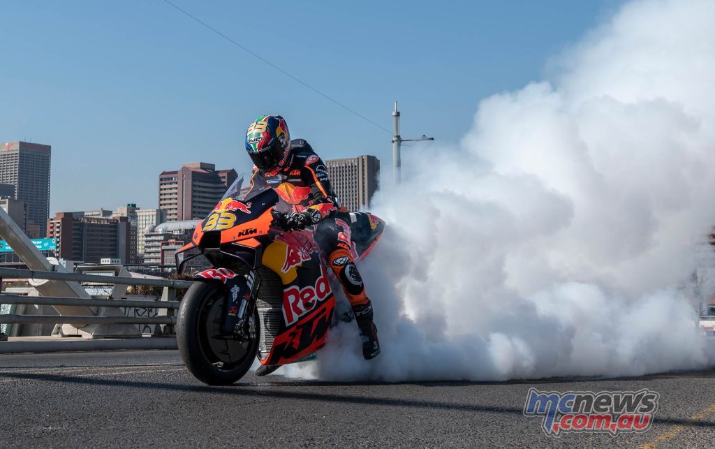 Brad Binder laps Kyalami and smokes streets of Johannesburg MCNews