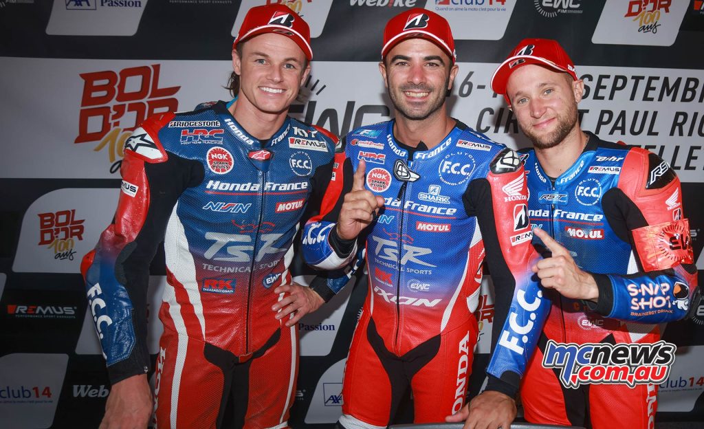 For FCC TSR Honda France, its FIM Endurance World Championship title follows on from the 2017-18 season when Josh Hook was teamed up by Freddy Foray and Alan Techer to win the EWC top prize.  The Japanese team was one of five outfits in an enduring battle for glory that began with the Bol d'Or but prevailed when their four opponents struggled.