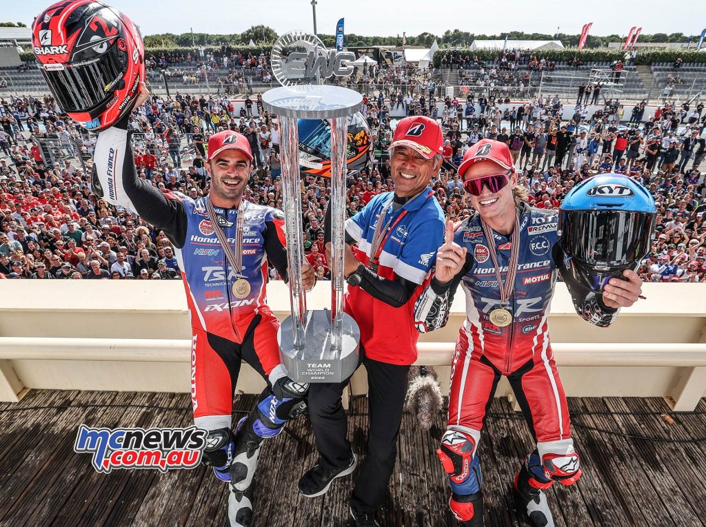 FCC TSR Honda France title success follows a dramatic and highly attri Le Mans and Spa-Francorchamps, plus a return to Japan for 8 hours Suzuka.