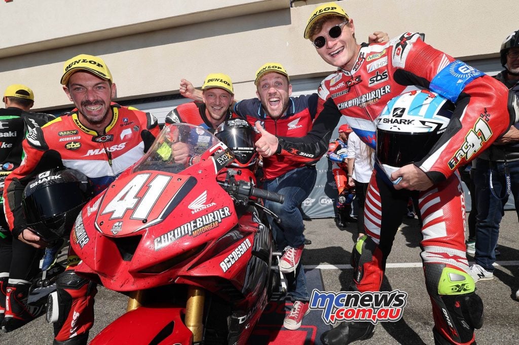 Josh Hook and F.C.C. TSR Honda FIM EWC World Champions | MCNews