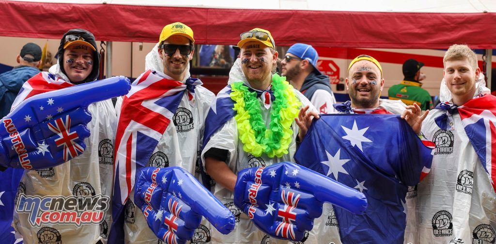 Aussie supporters turned out in force for the MXoN last year in the USA. This year Ernée in France will host MxON