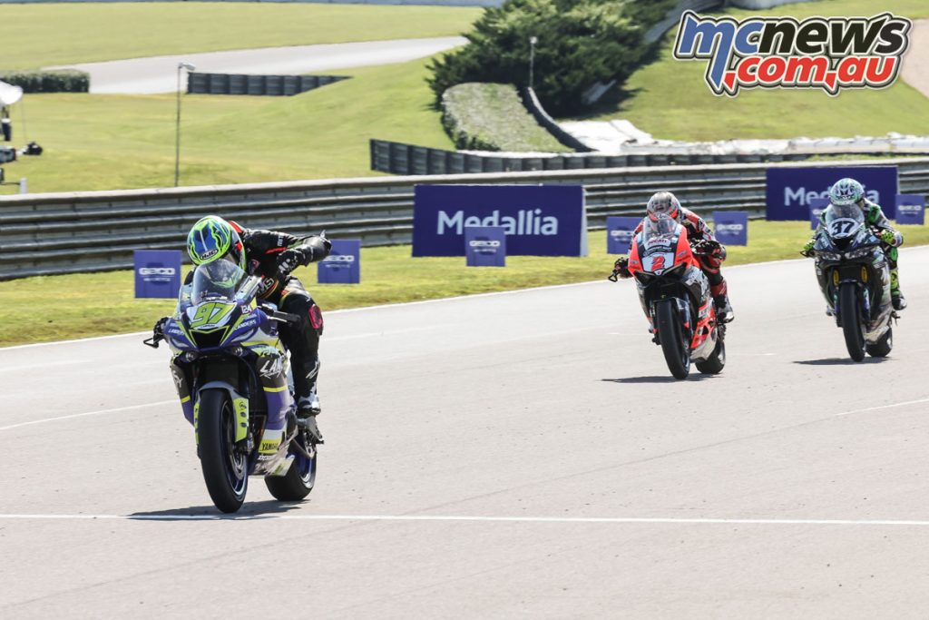 Rocco Landers wins the Supersport race