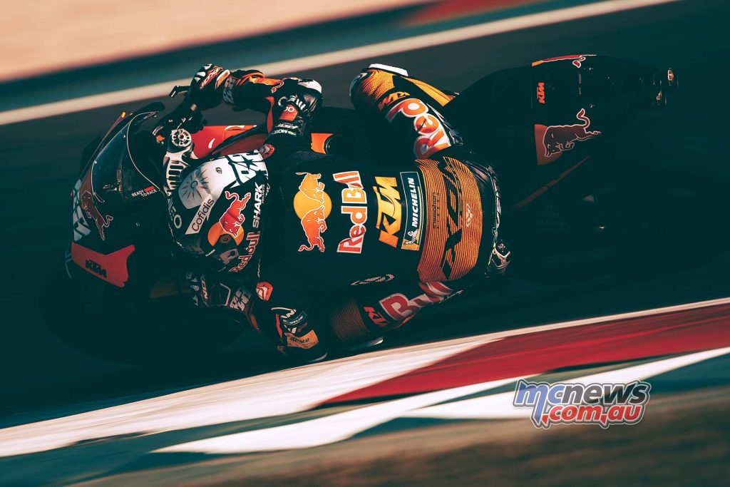Miguel Oliveira is ranked highest on the composite timesheet as teams run through both the short-term and 2023 development picks for KTM RC16.