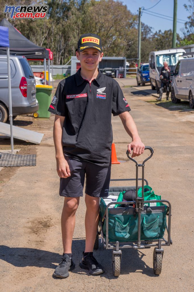 Cameron Swain was at the track fundraising for his Asia Talent Cup campaign