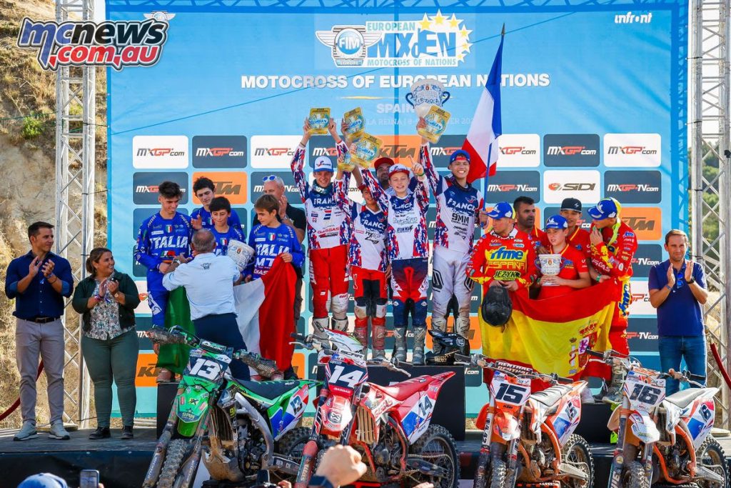 2022 Motocross of European Nations podium