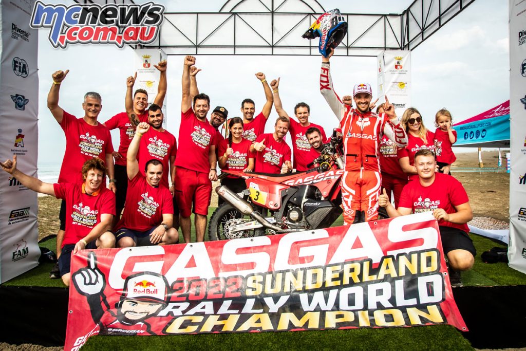 Sam Sunderland wins the 2022 FIM Rally-Raid World Championship at Andalucia