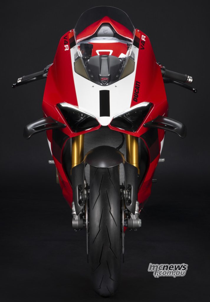 The Panigale V4 R weighs 172 kg dry, but the racing exhaust reduces that by a further 5 kg