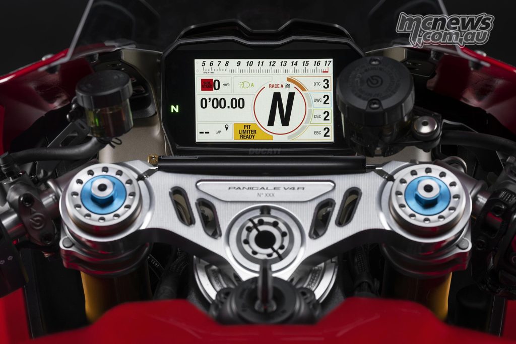 Electronics are brought over from the V4 for a more useable package - 2023 Ducati Panigale V4 R Specifications