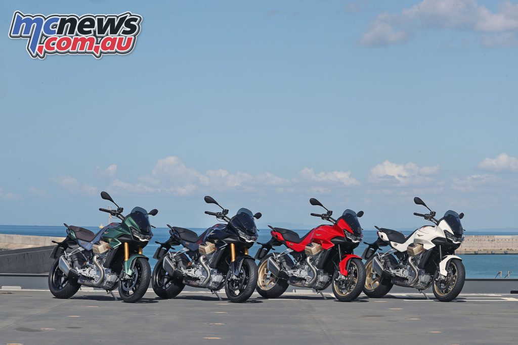 The 2023 Moto Guzzi V100 Mandello line-up