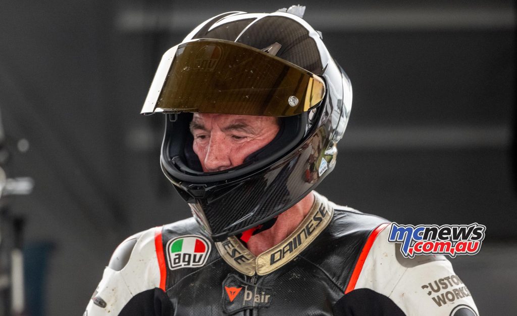 Troy Corser pulled on a helmet as a late entry on Saturday - Image RbMotoLens