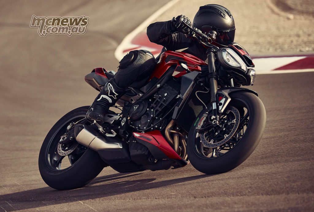 Triumph promise the ABS and Traction Control are track orientated, with modes to suit