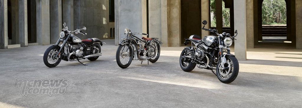 BMW R 18 100 Years and BMW R 32 and BMW R nineT 100 Years