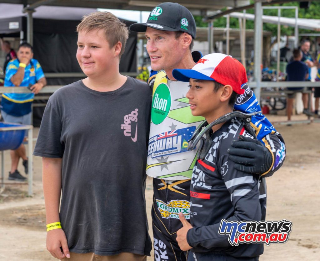 Jason Doyle poses for a photo with Lachlan Hawgood and Corey Van Elswyk
