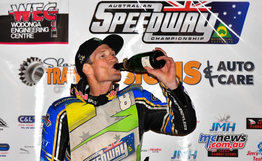 Jason Doyle scored the champagne but Max Fricke was the top points scorer on the night - Image Colin Rosewarne