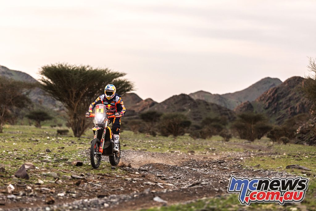 Toby Price finished Stage 2 of the 2023 Dakar Rally in fifth after starting from ffth
