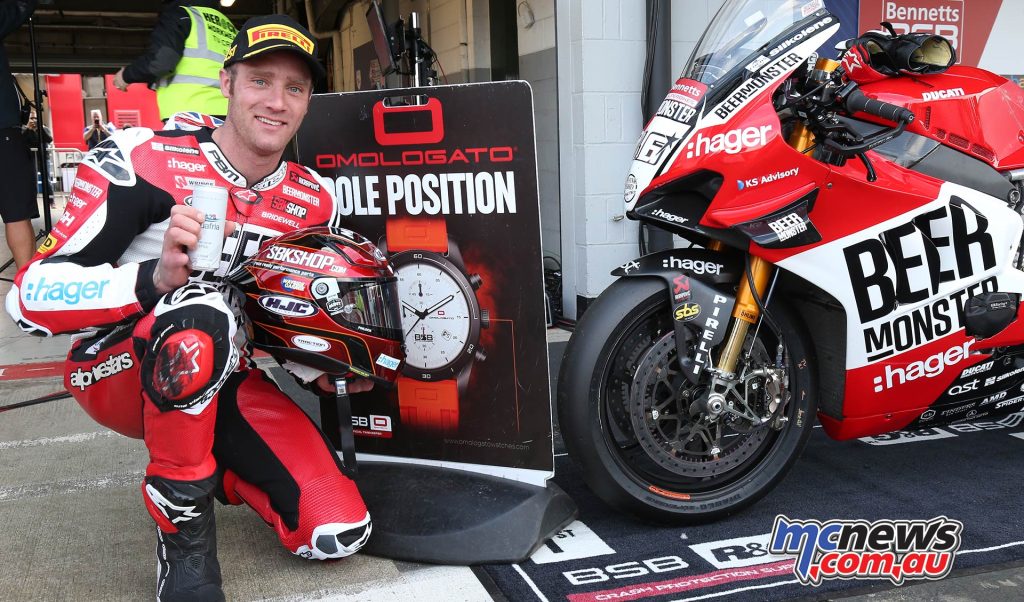 Tommy Bridewell claimed the first Bennetts British Superbike Championship Omologato pole position of the 2023 season at Silverstone