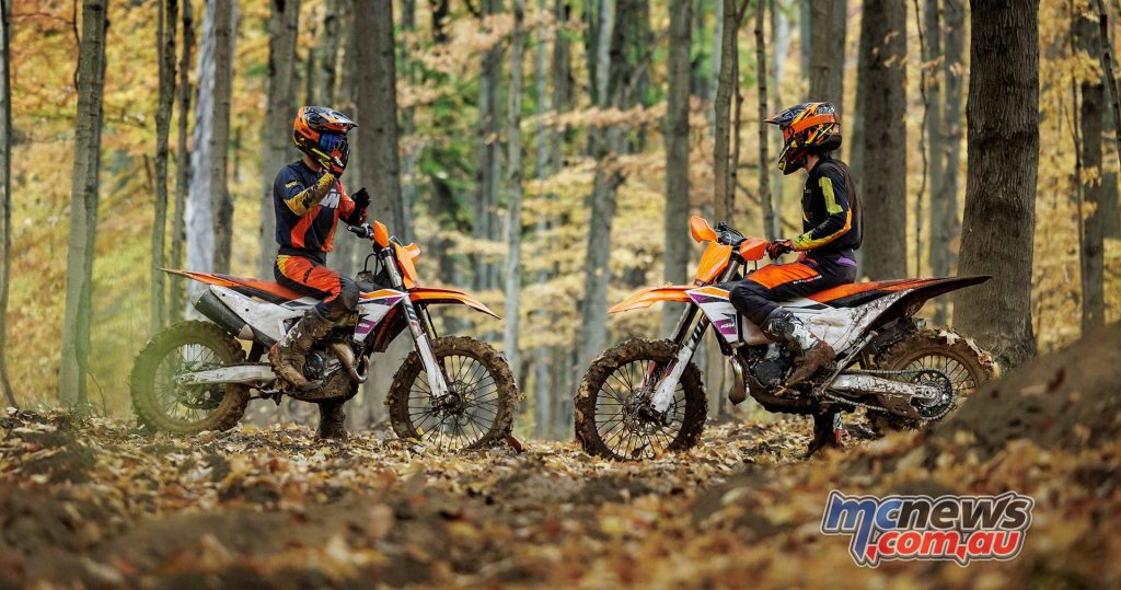 2024 KTM XC two-strokes and XC-F four-stroke Cross Country motorcycles