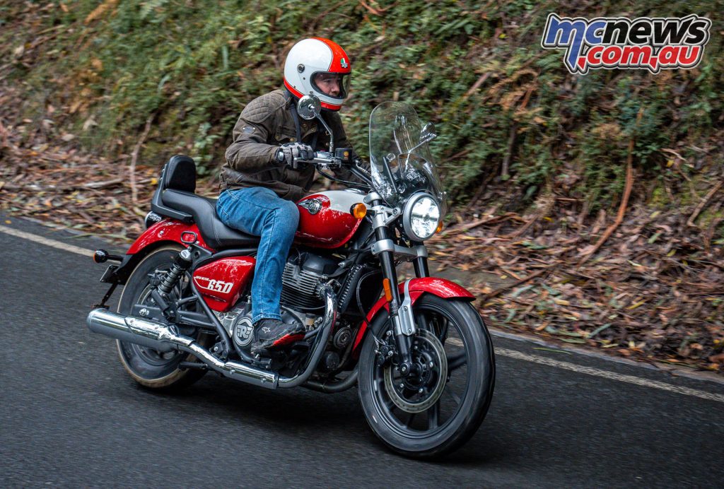 The Super Meteor 650 also runs CEAT tyres standard fitment, which were good in the dry