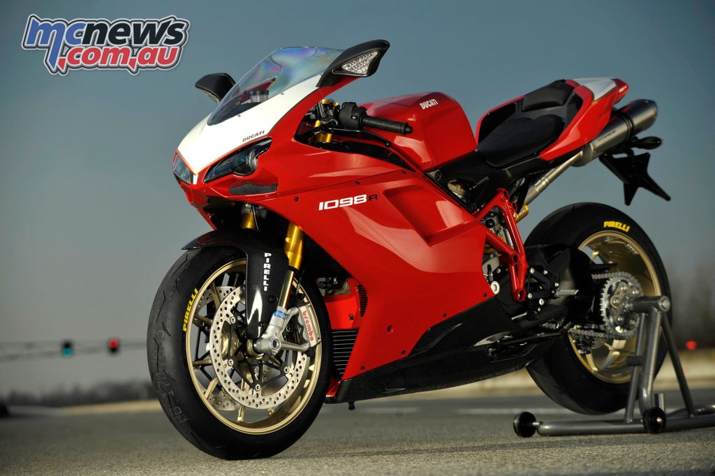 The Ducati 1098 R was introduced as a 2008 homologation model
