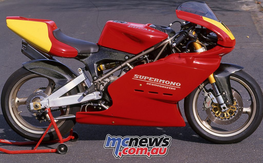 The Ducati Supermono's styling was one of Pierre Terblanche's triumphs