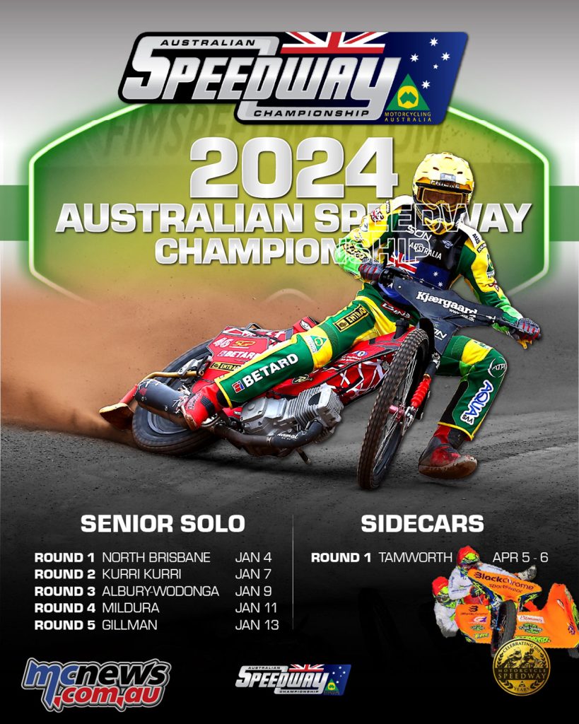 2024 Australian Speedway Championship Calendar