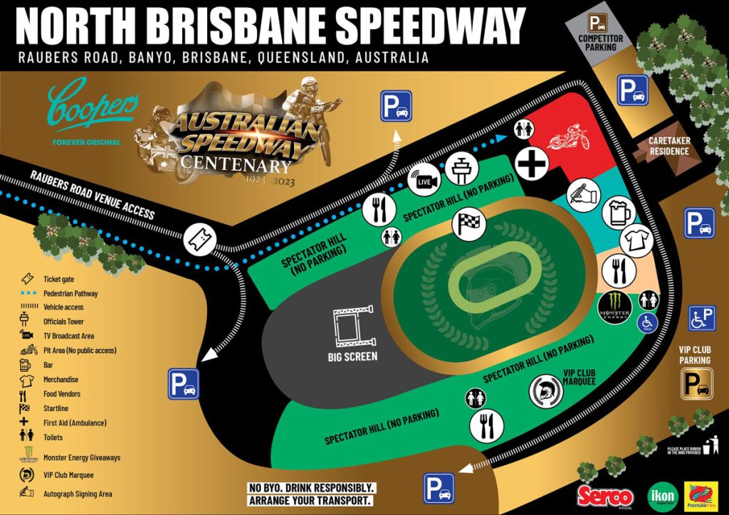 Coopers Brewery Australian Speedway Centenary site-map