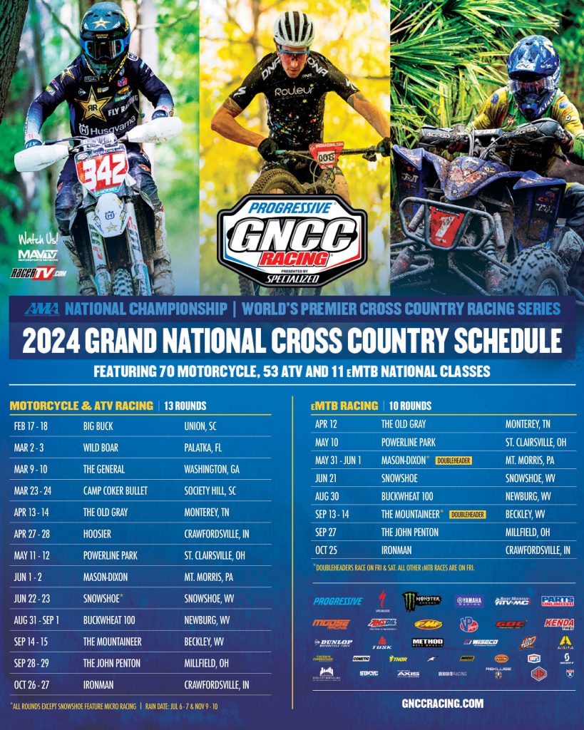 2024 Grand National Cross Country calendar