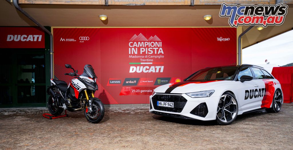 Audi joined Ducati at the Campioni in Pista event