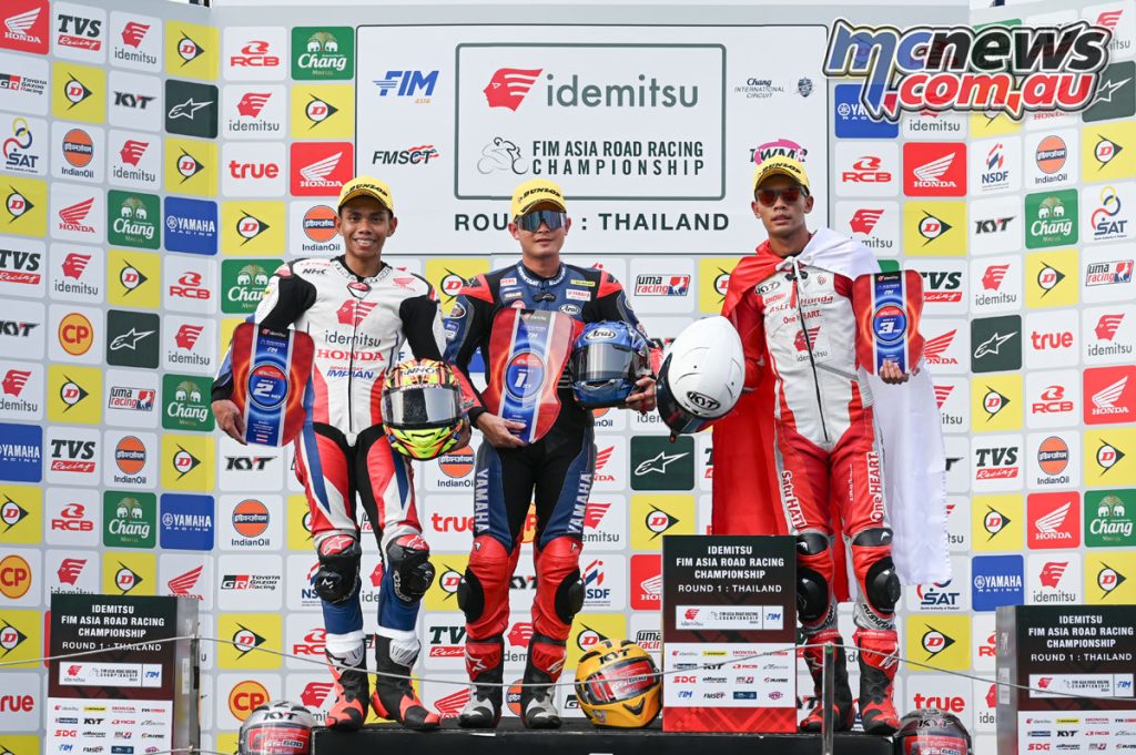 Supersport 600 race one podium -