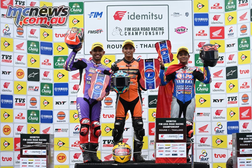 Ahmad Afif Amran topped the Underbone 150 race two podium