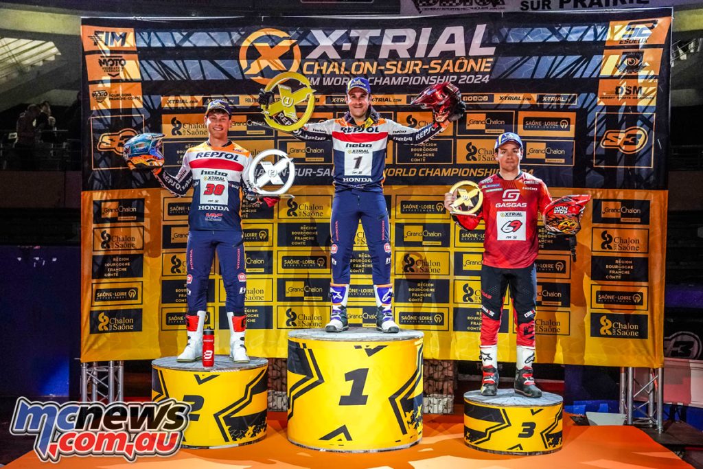 Chalon-Sur-Saône X-Trial podium 1) Bou, 2) Marcelli, 3) Busto