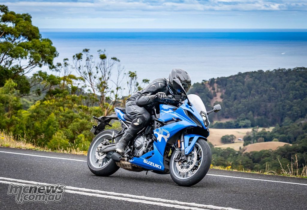 The GSX-8R proved one of the most enjoyable and least intimidating machines along a favourite section of the Great Ocean Road