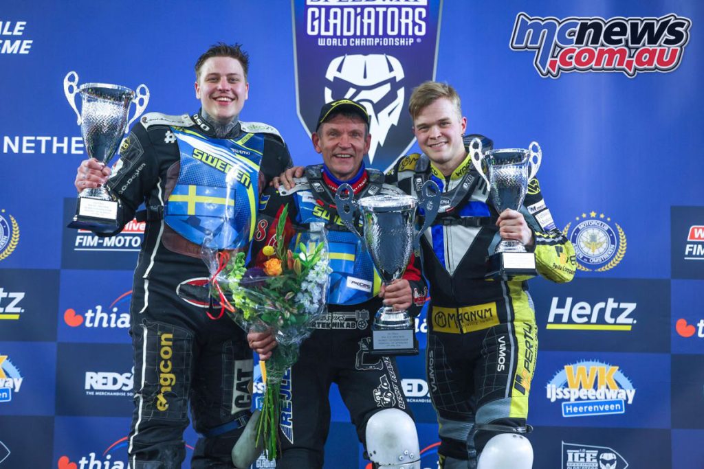 Final 2 podium - FIM Ice Speedway Gladiators World Championship - Image by GOOD-SHOOT.COM