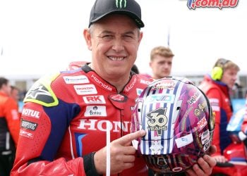 John McGuinness on podium at NW200 in lead up to TT