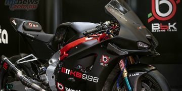 Bimota KB998 WorldSBK on track today at Jerez
