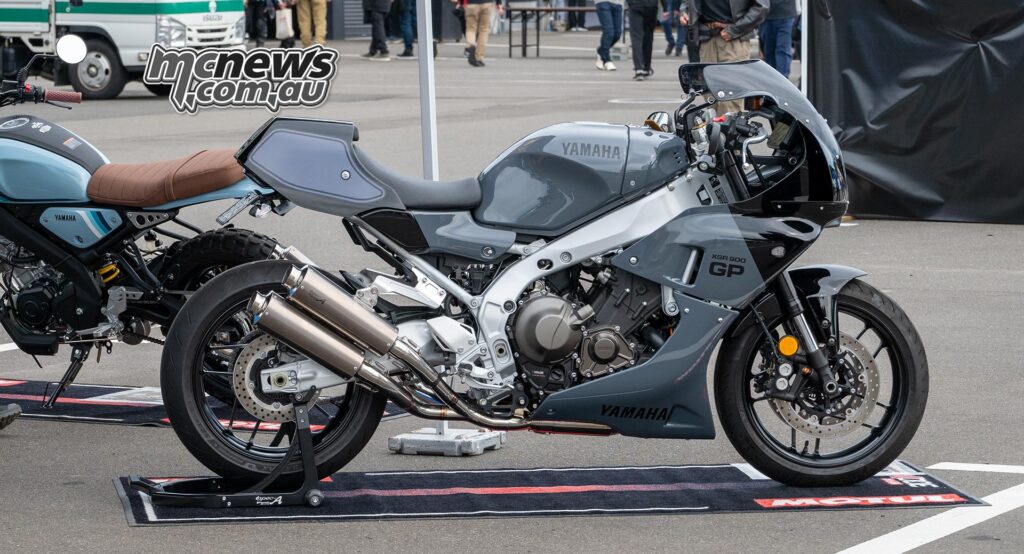 Custom Yamaha XSR900 GP photographed at Sugo Circuit