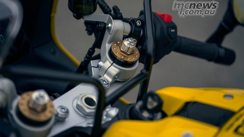 KYB 41 mm upside-down fork on the Yamaha XSR900 GP