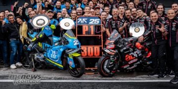 Aprilia celebrate 300th victory in Grand Prix motorcycle racing
