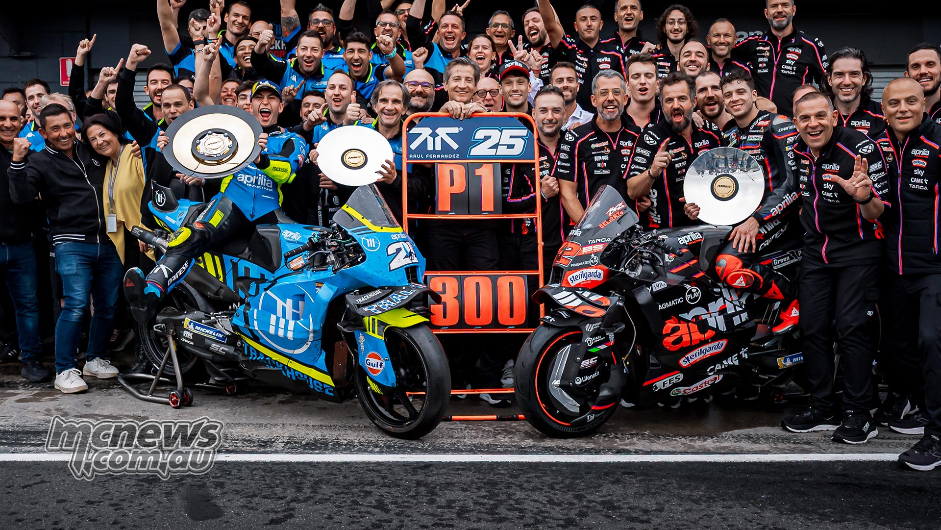 Aprilia feiert 300. Sieg im Motorrad-Grand-Prix-Rennen