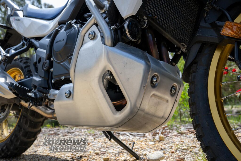 Honda Transalp XL750 engine protection, bash plate, crash bars – MCNews review