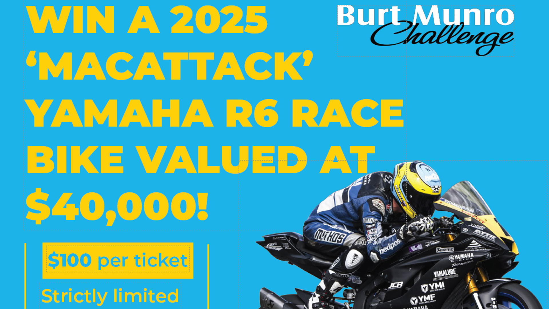 $40,000 motorcycle to be won in Burt Munro Challenge raffle