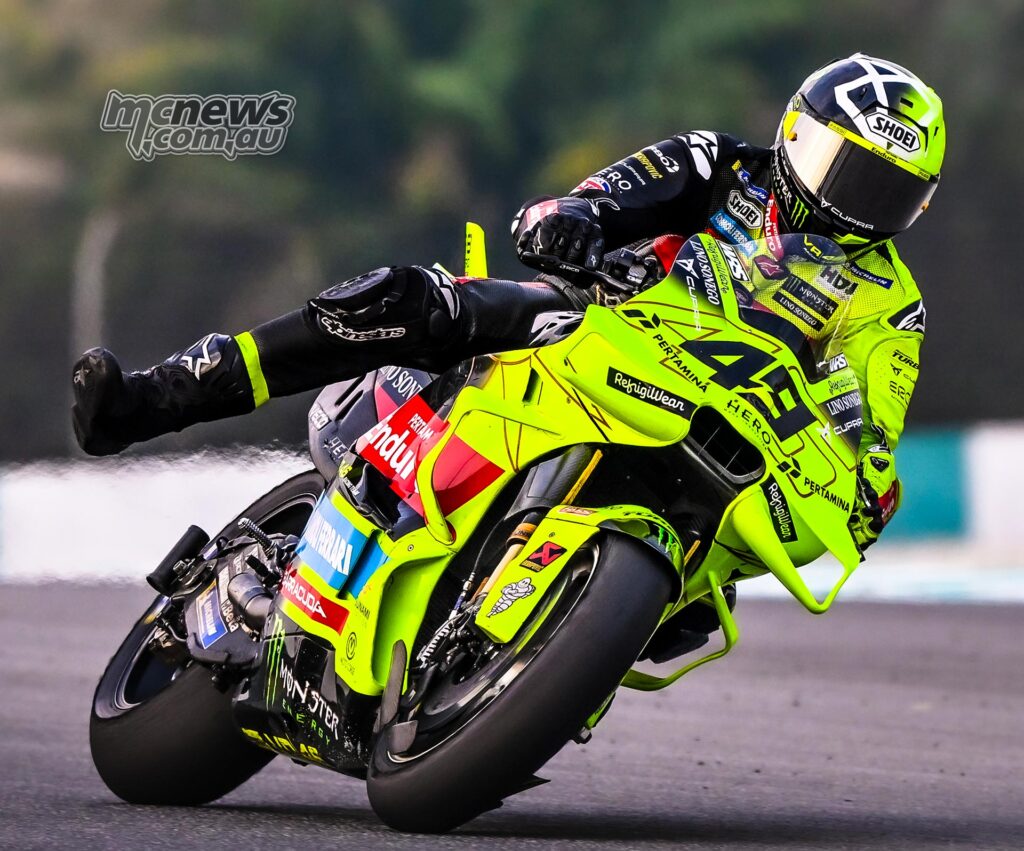 Fabio Di Giannantonio on the Pertamina Enduro VR46 Ducati at Sepang MotoGP testing.